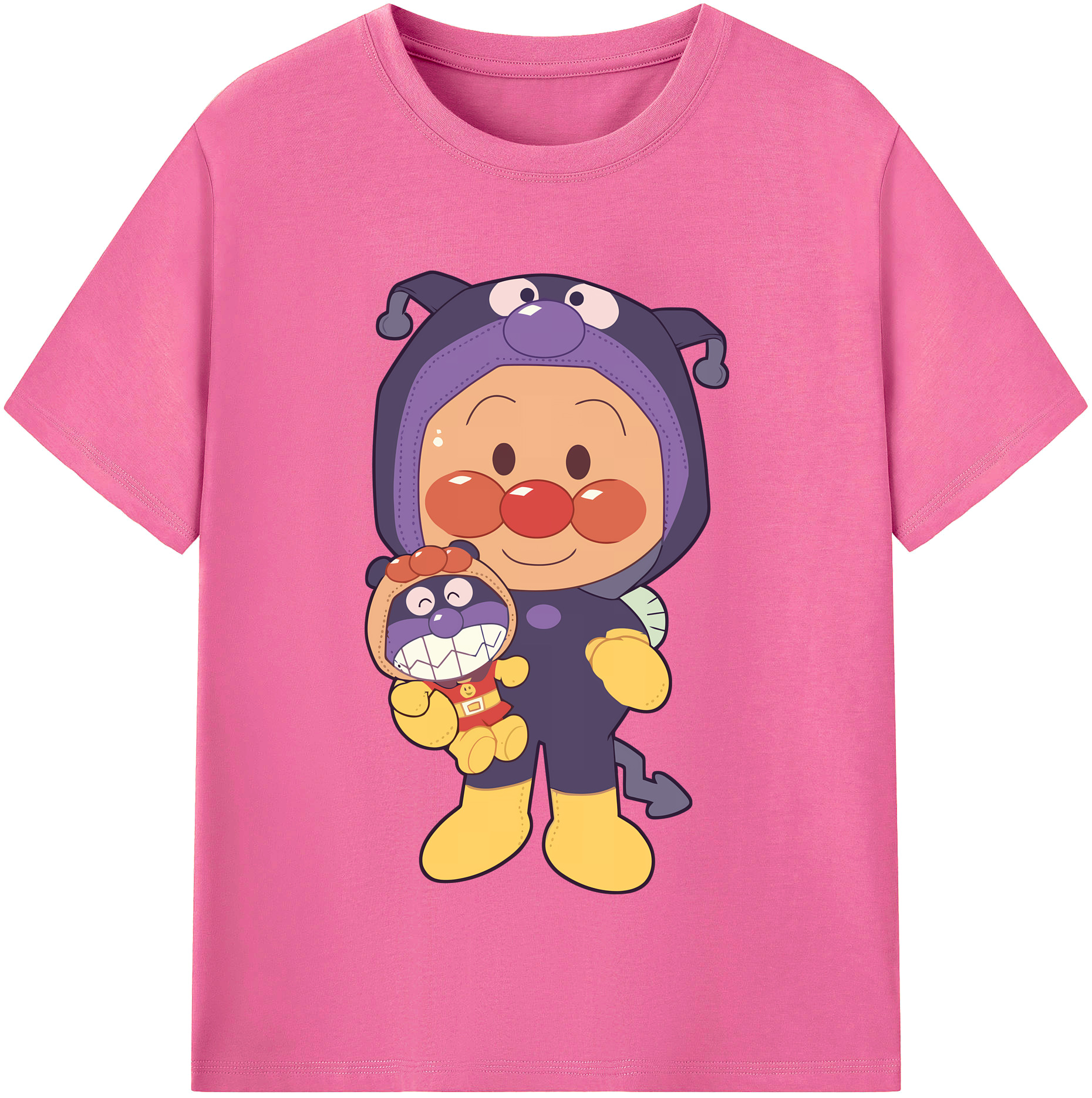 （画像用） アンパンマン Anpanman レディースカジュアルプリントTシャツ（綿100％）